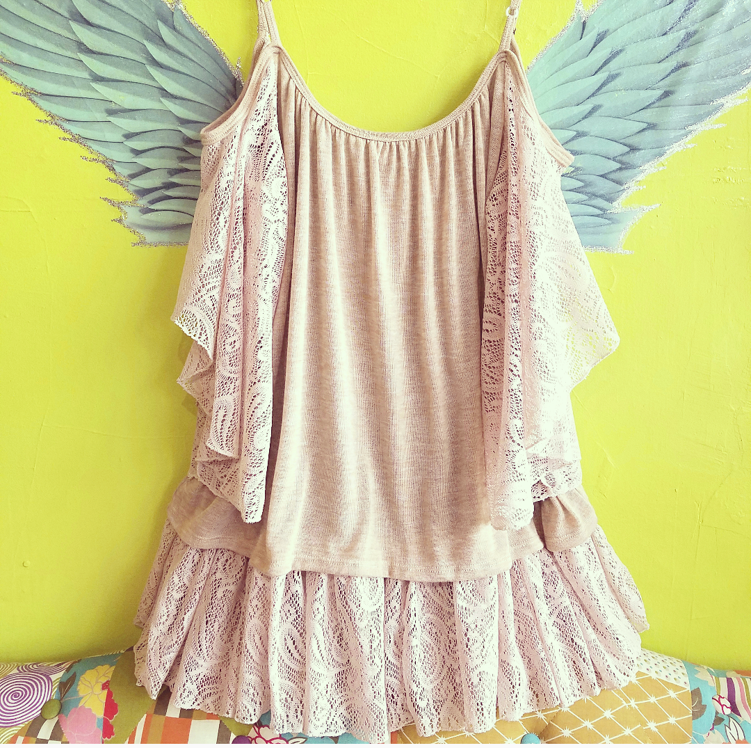 Lost Dreams Aztec Vintage Lace Oatmeal Tunic